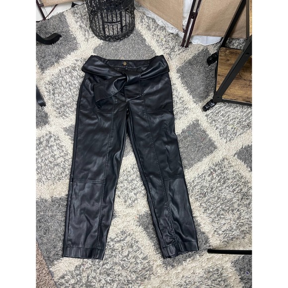 Young Fabulous & Broke Pants - Young Fabulous & Broke Faux Leather Pants with Tie Sz M